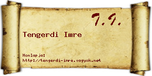 Tengerdi Imre névjegykártya