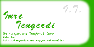 imre tengerdi business card